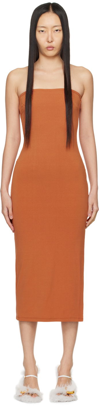 Šaty Miaou Miaou Lila Midi Dress Oranžová | 5025VISCRI, 0