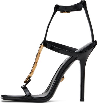 Šperky Versace Versace V2025 Chain Patent Heeled Sandals Čierna | 1018236_D2VE_1B00V, 2