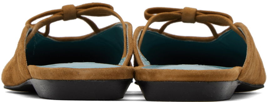 Oblečenie BY FAR BY FAR Finn Suede Leather Mules Hnedá | 23FWFNNFLTNU, 1