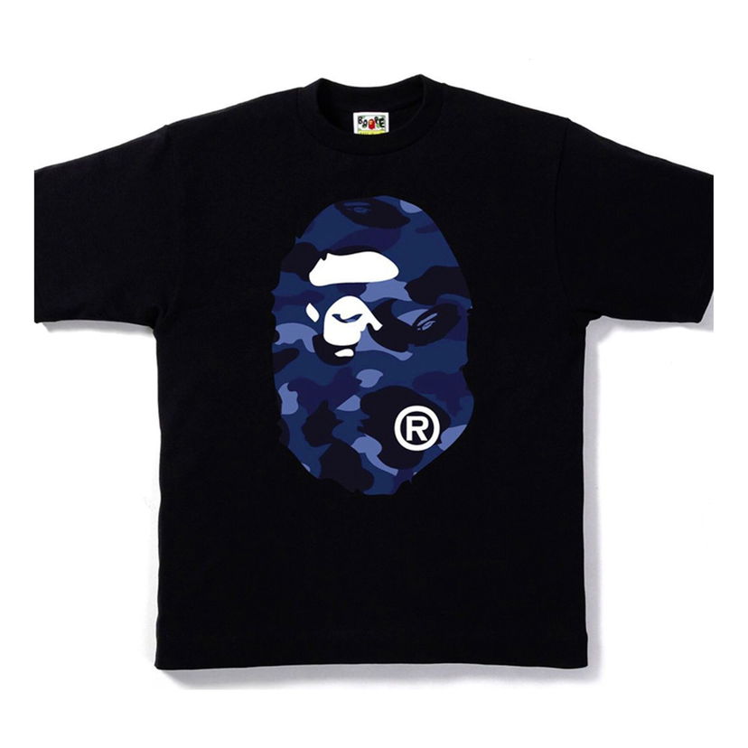 Tričko BAPE Bathing Ape Camouflage Big Ape Head T-Shirt Čierna | BAPE-SS18-030