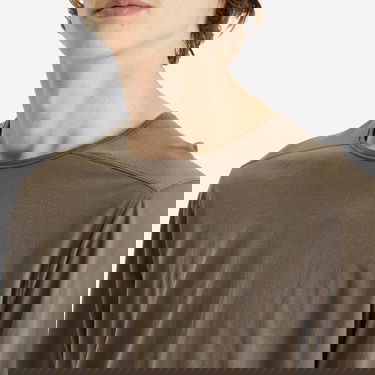 Tričko Rick Owens Rick Owens DRKSHDW Level Long Sleeve T-Shirt, Size Small Hnedá | DU01E3260-BH-34, 5