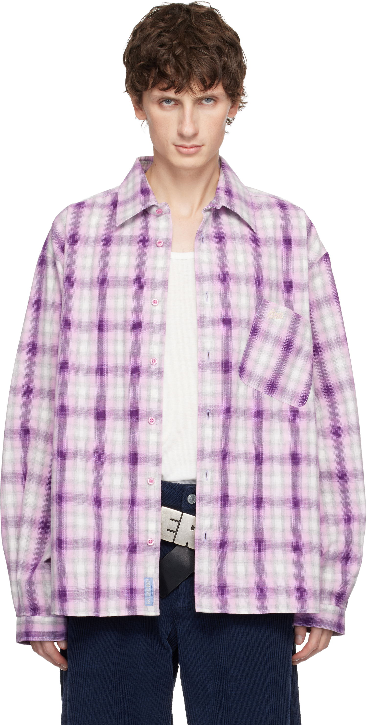 Košeľa ERL Long Sleeve Plaid Button-Up Shirt Rôznofarebný | ERL11B003, 0