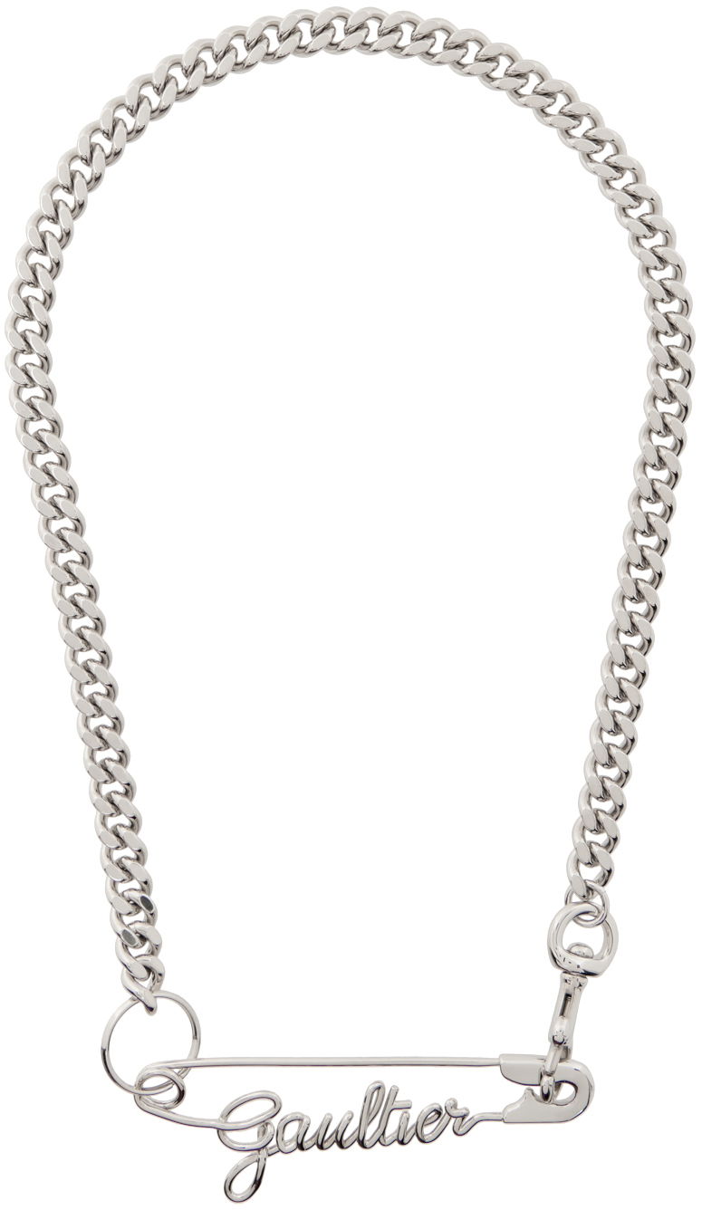 Náhrdelník Jean Paul Gaultier Gaultier Safety Pin Chain Necklace Metalická | 21/04-U-CO002-X006-91, 0