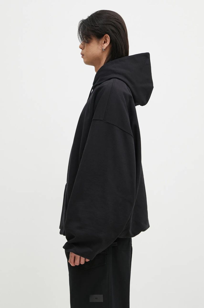 Mikina VETEMENTS Oval Logo Cropped Boxy Hoodie Čierna | UA66HD600BR, 1