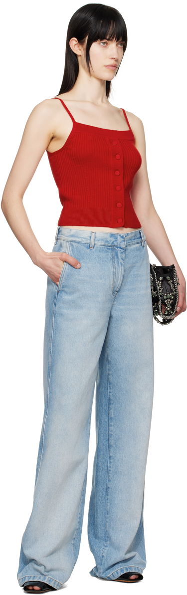 Tielko Dries Van Noten Dries Van Noten Wool Straight Neck Tank Top Červená | 251-011209-1713, 3