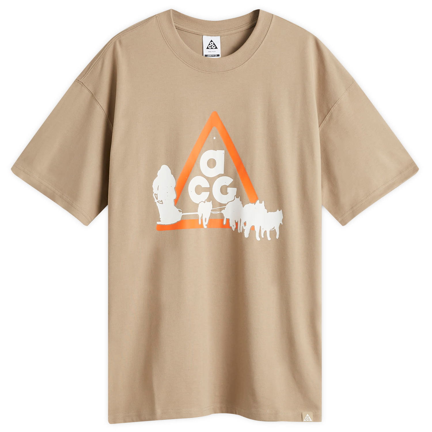 Tričko Nike ACG OC Dog Sled T-shirt in Khaki, Size Large | END. Clothing Béžová | FZ5277-247, 0