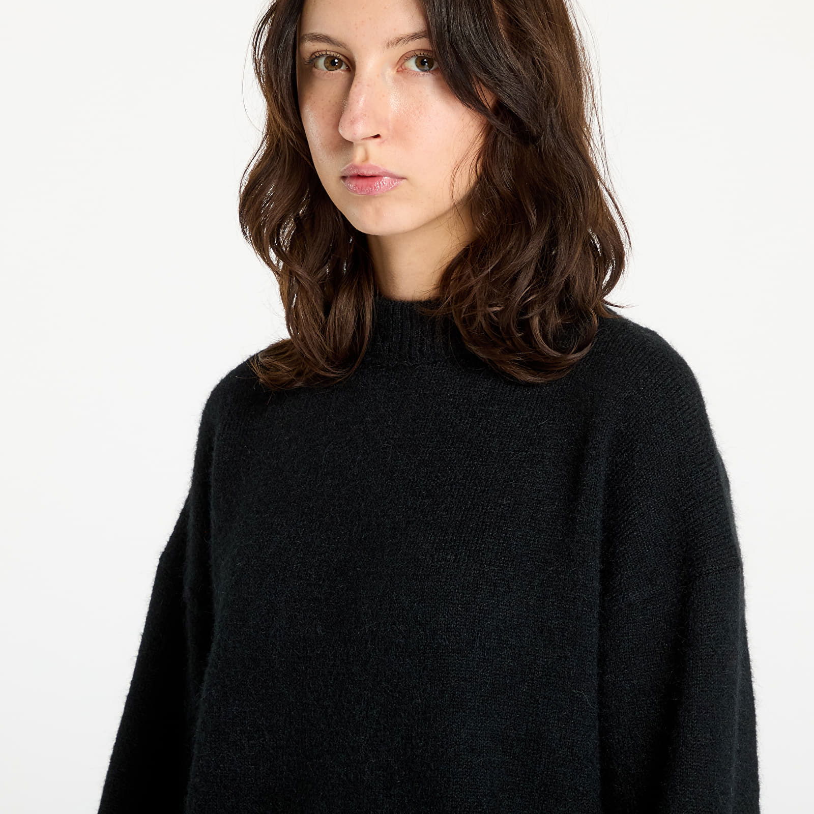 Textured Loose Sweater Black