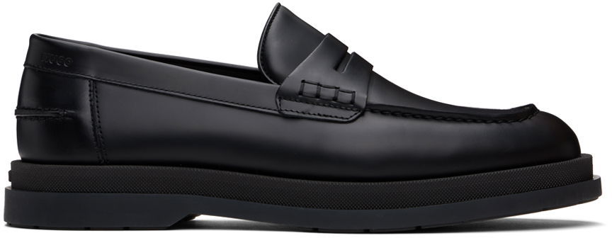 Rubber Sole Leather Loafers