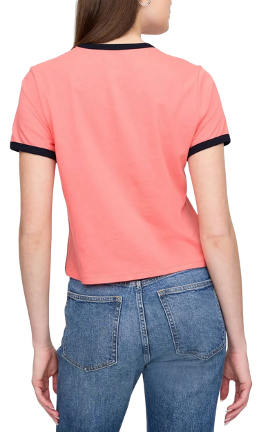 Crop Top GAP Classic Graphic Ringer Crop T-Shirt Ružová | 781556-02, 3