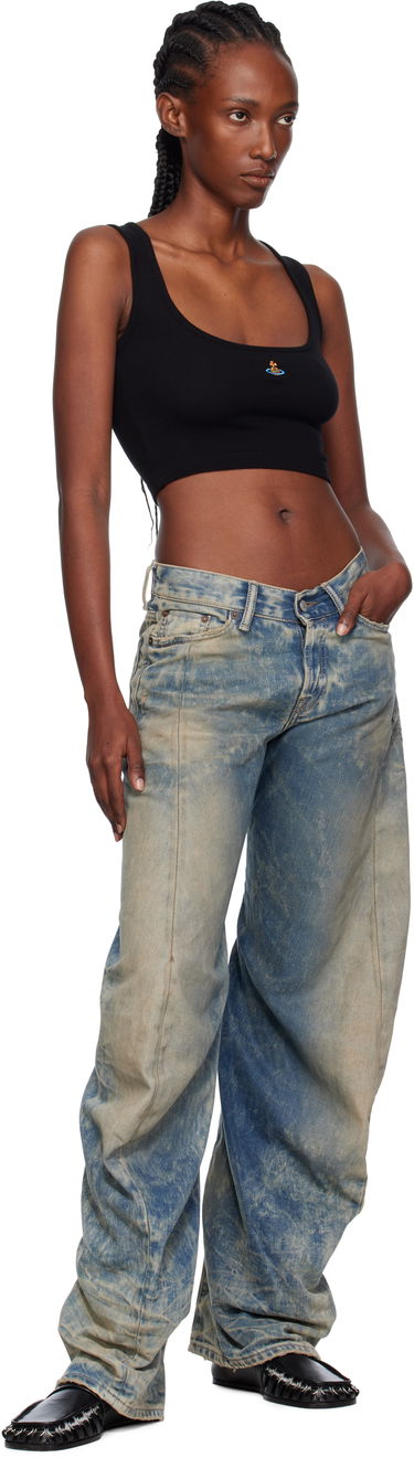 Tielko Vivienne Westwood Vivienne Westwood Cropped Rib Tank Top Čierna | 1G010011-J009C-, 3