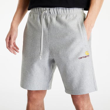 Šortky Carhartt WIP American Script Sweat Short Grey Heather Šedá | I031685.V6XX, 1