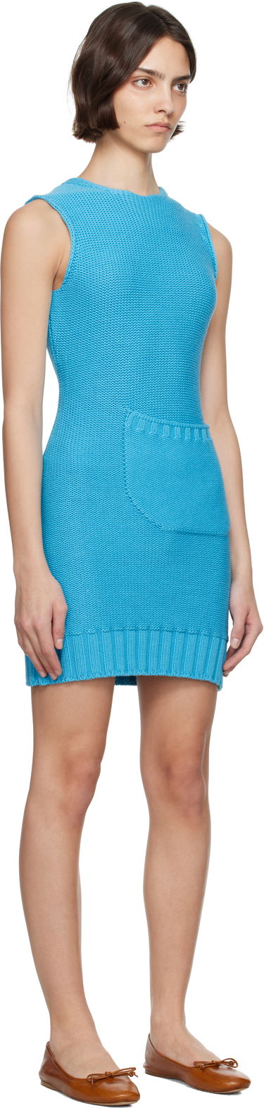 Šaty JW Anderson JW Anderson Knitted Shift Minidress Modrá | KW1378-YN0436, 1