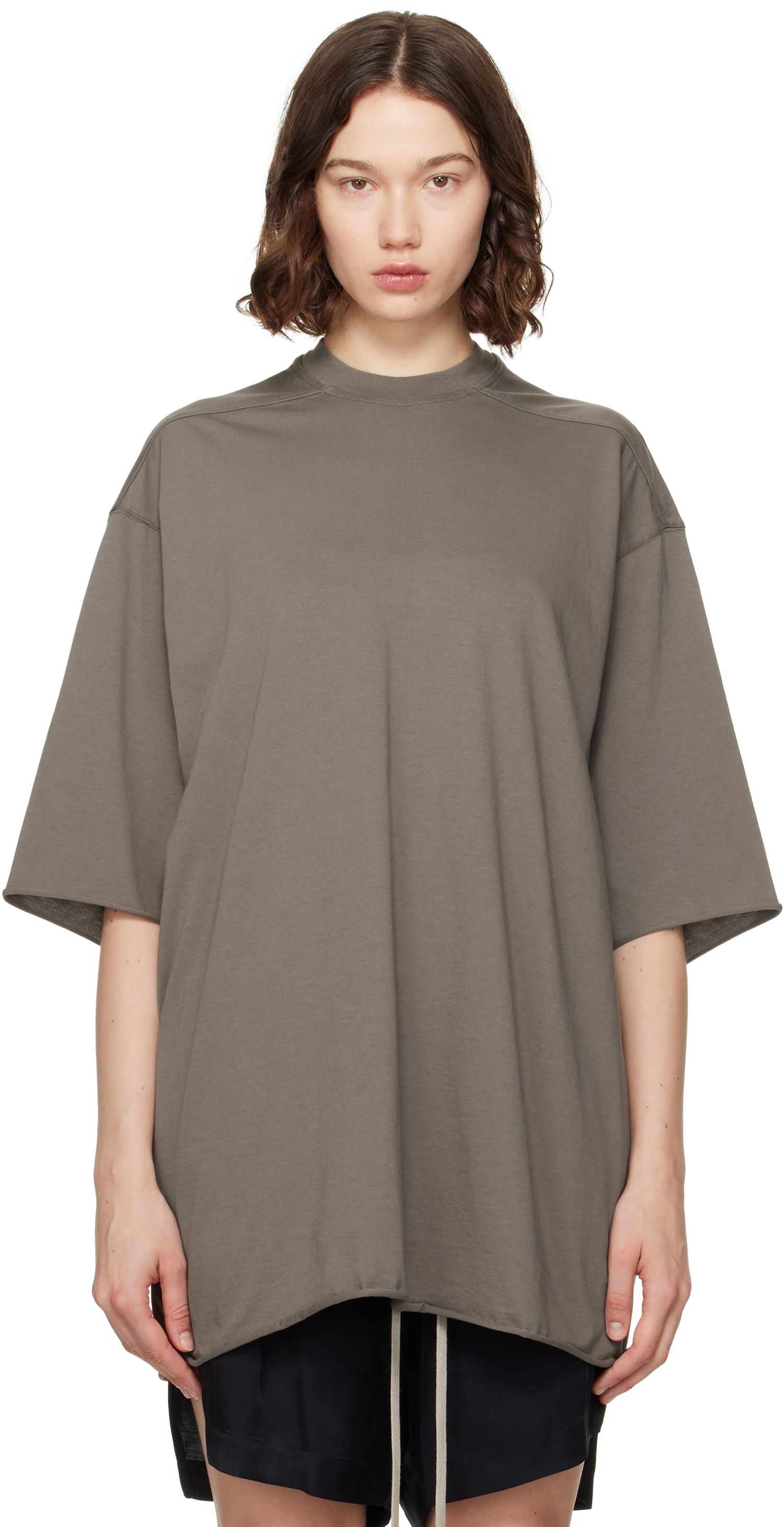 Tričko Rick Owens Rick Owens Hollywood Jumbo T-Shirt Šedá | RO01E7273 JA, 0
