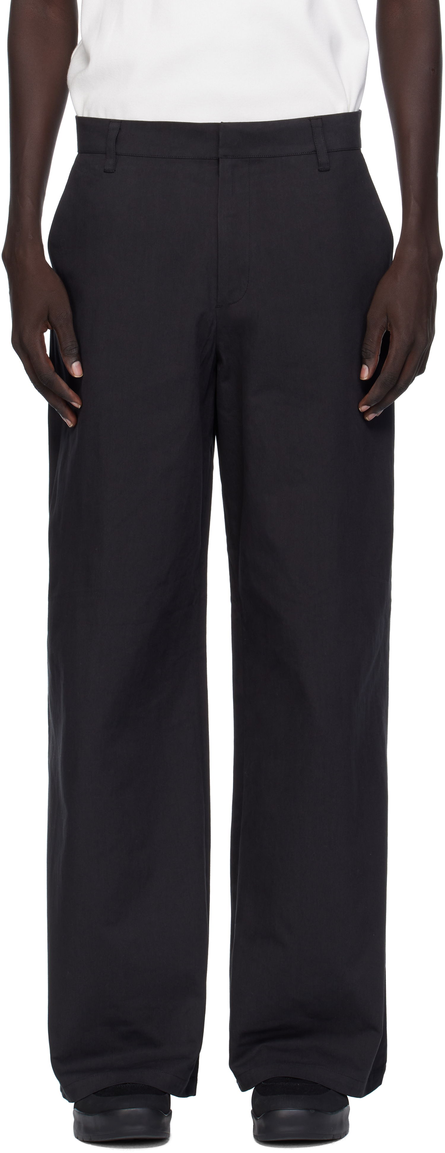 Nohavice HELIOT EMIL Heliot Emil Kathemera Wide Leg Trousers Čierna | AW25_M_10_210_BLK01, 0