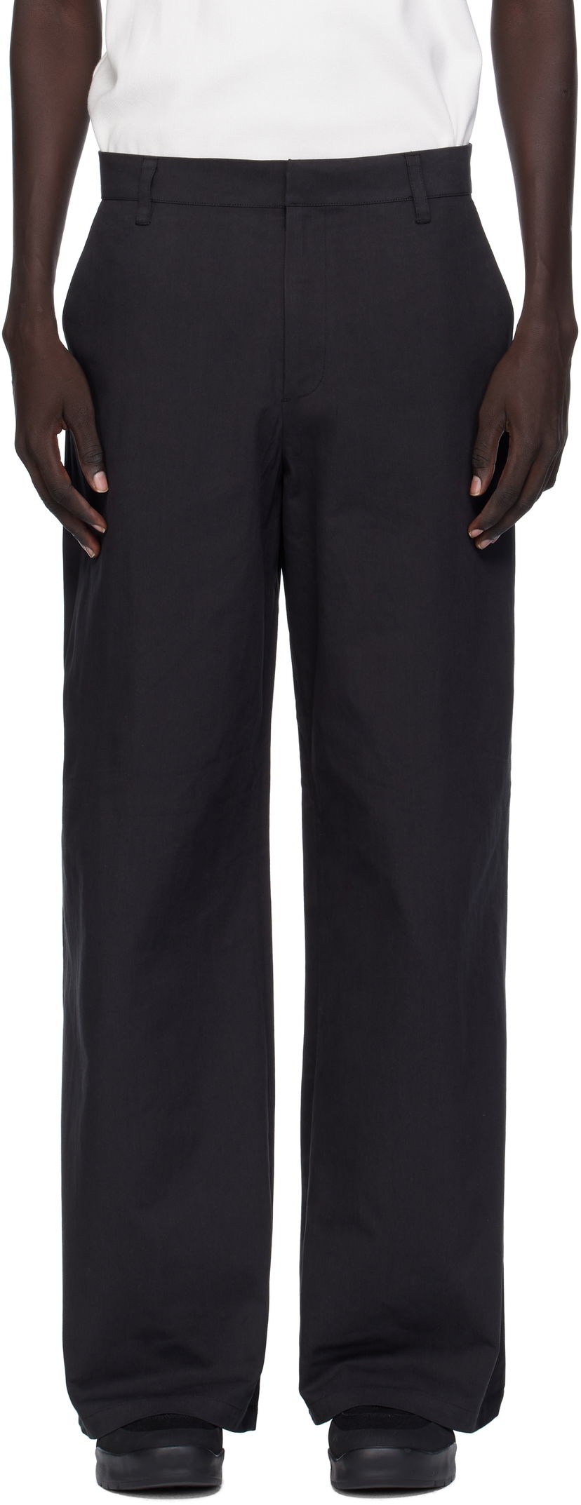 Nohavice HELIOT EMIL Heliot Emil Kathemera Wide Leg Trousers Čierna | AW25_M_10_210_BLK01