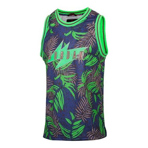 Tielko Jordan Jordan Wings Printed Basketball Vest Modrá | CJ4315-554