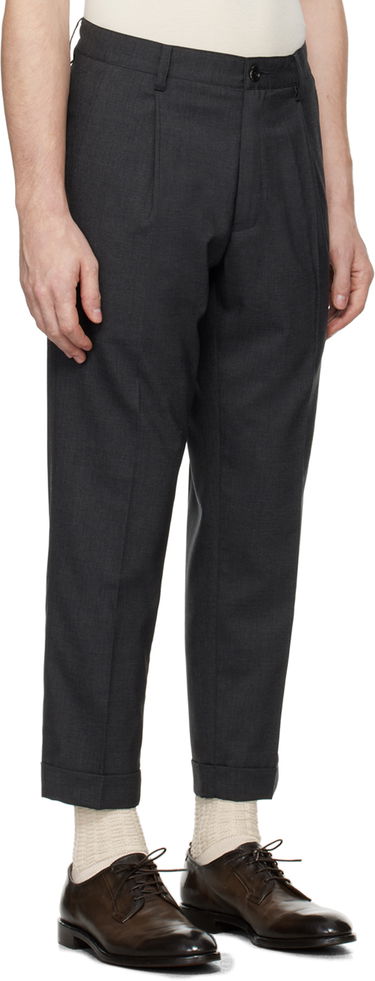 Nohavice BEAMS Beams Plus 1 Pleat Combat Trousers Šedá | 3823-0039-803, 1