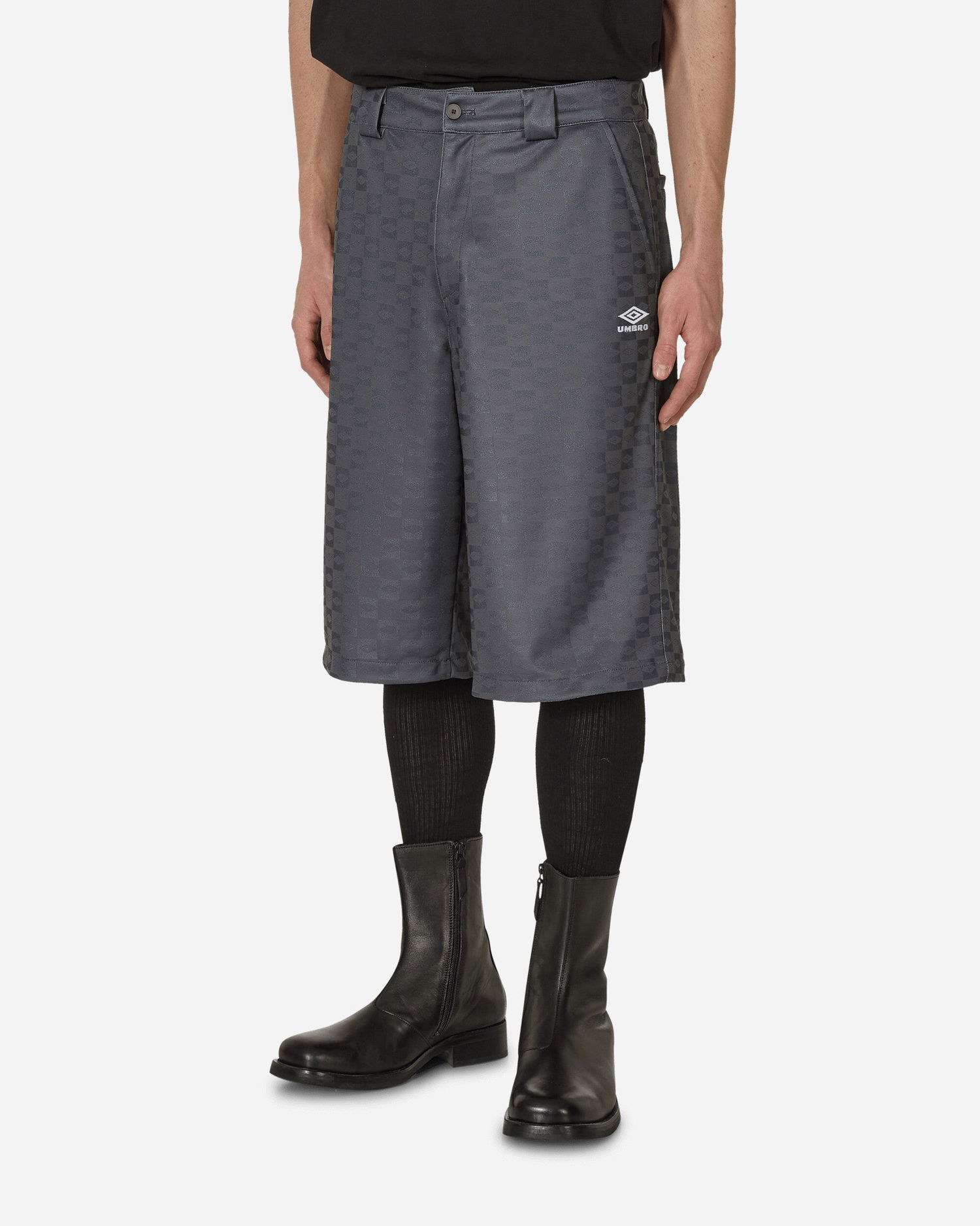 Šortky Umbro Loose Jacquard Shorts Dark Shadow Šedá | UBMW041FA26 BLK0014, 0