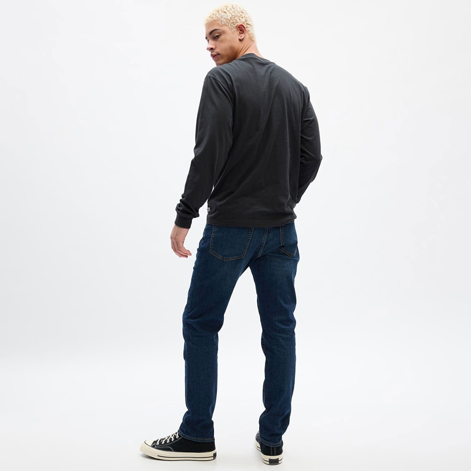 Denim Pants Slim Dark Wash