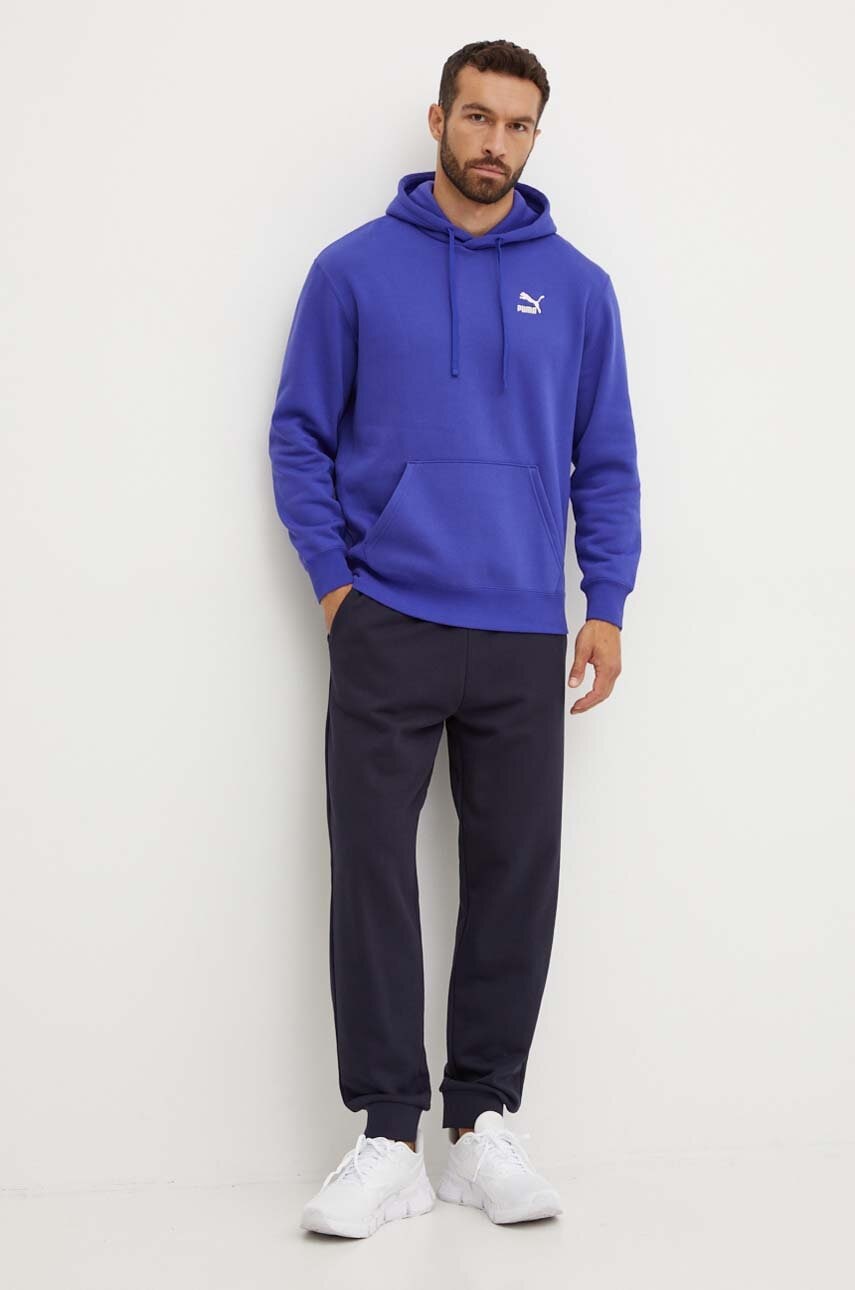 Mikina Puma Classics Hoodie with Hood and Print Modrá | 535596, 1