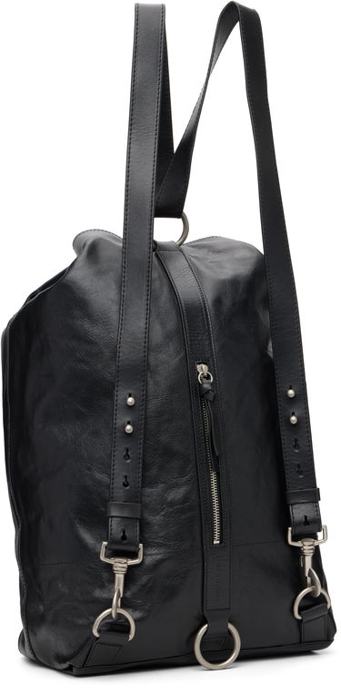 Batoh Dries Van Noten Dries Van Noten Adjustable Leather Backpack Čierna | 252-021518-195, 2
