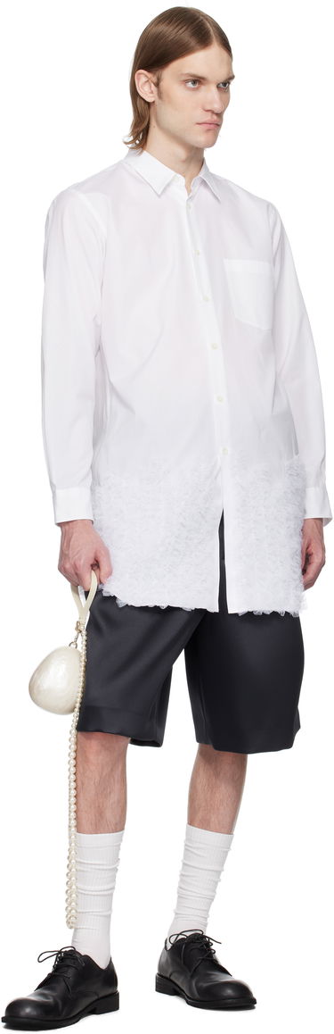 Košeľa Comme des Garçons Homme Plus Cotton Broad & Nylon Tulle Shirt Biela | PO-B026-051, 3