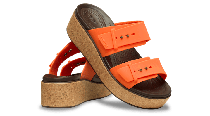 Tenisky a topánky Crocs Brooklyn Cork Buckle Sandals Oranžová | 211252-2BV, 1