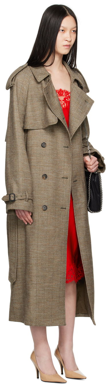 Trenčkot Stella McCartney Stella McCartney Belted Trench Coat Hnedá | 6700383EJ701, 1