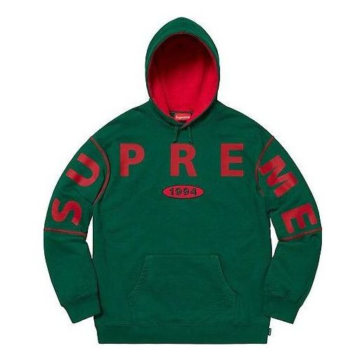 Mikina Supreme Spread Logo Hooded Sweatshirt Zelené | SUP-FW19-040, 0