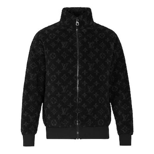 Mikina Louis Vuitton Monogram Fleece Full Logo Zipper Jacket Čierna | 1A5VFA