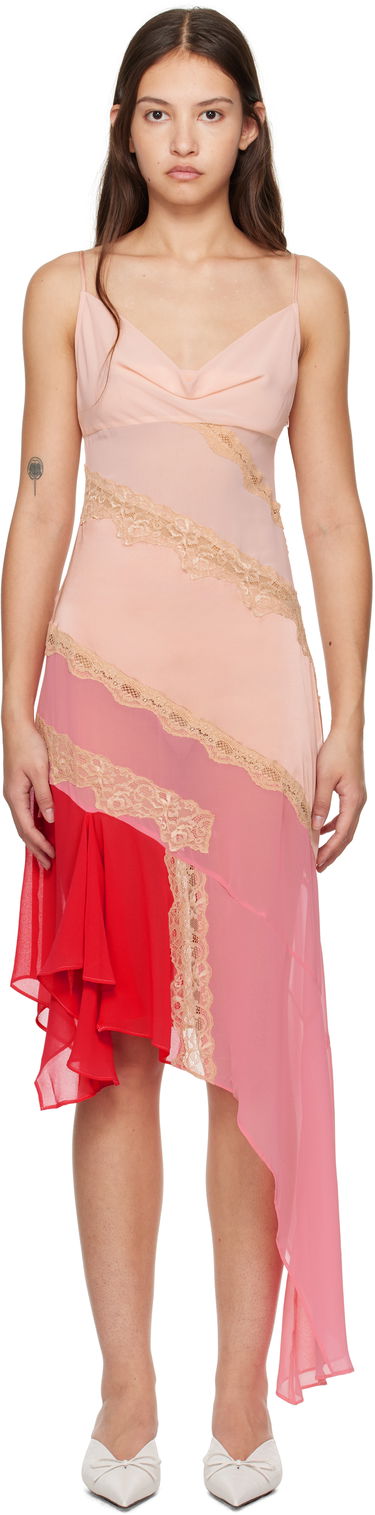 Šaty GUIZIO Guizio Leah Asymmetrical Midi Dress Ružová | H24418W022, 0