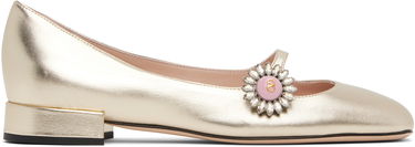 Tenisky a topánky Valentino Valentino Garavani Mary-Jane Ballerina Flats with Crystal Embellishment Metalická | 6W2S0LL7RKP, 0
