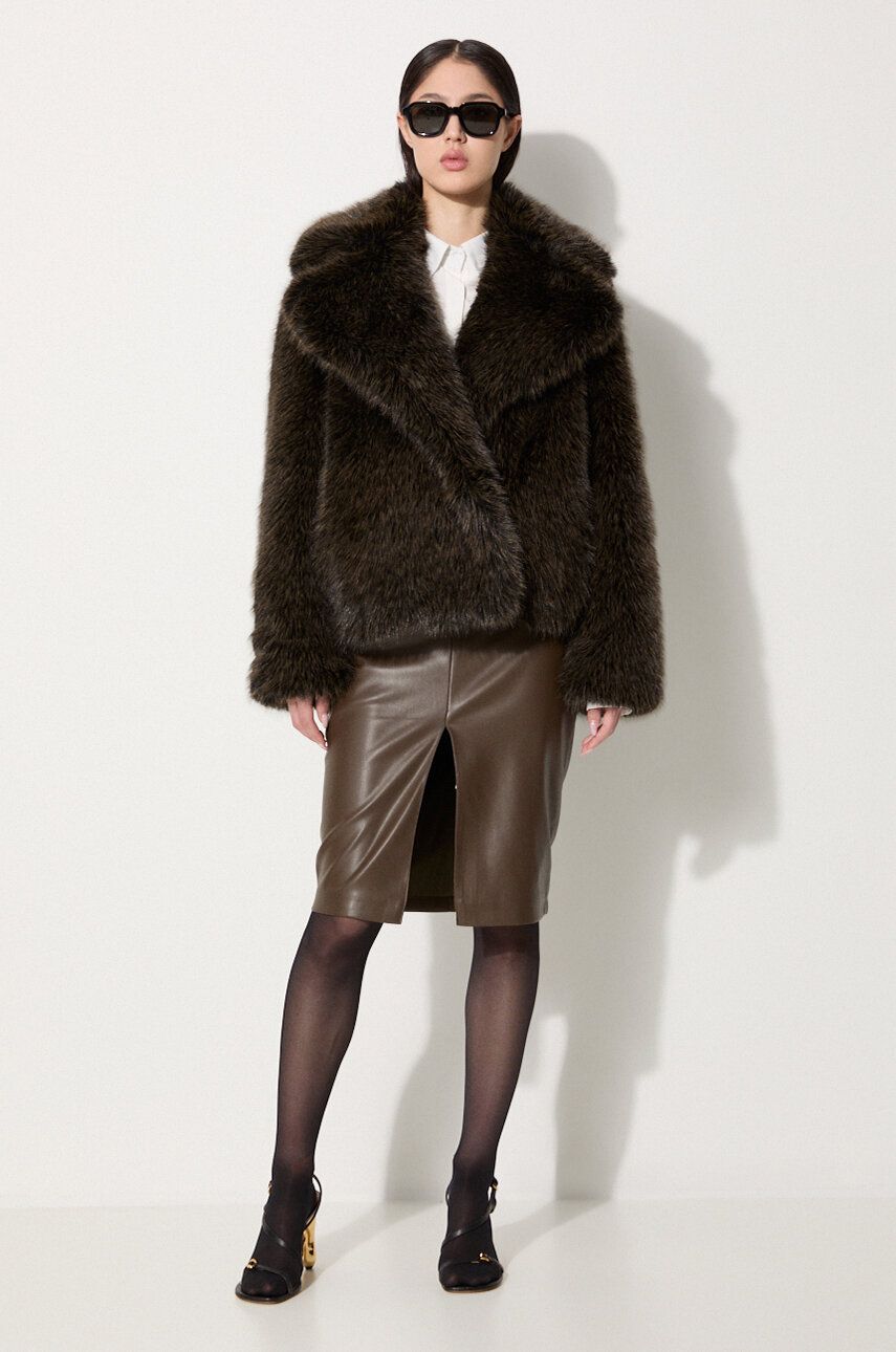 Kabáty KENZO Short Fake Fur Blouson Jacket Čierna | FE62BL1869FP.90, 1