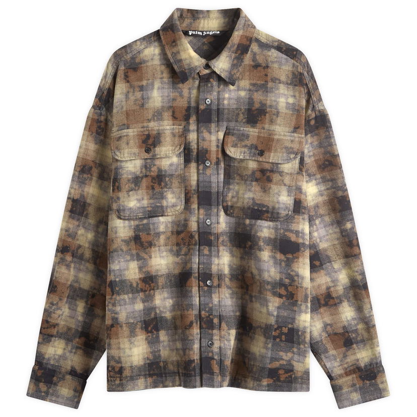 Košeľa Palm Angels Logo Checked Shirt Šedá | PMGE043F24FAB0010903