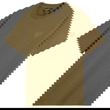 Tričko A.P.C. Men's Rue Madame Logo T-Shirt, Size Small Zelené | COHBU-M26388-JMG, 1
