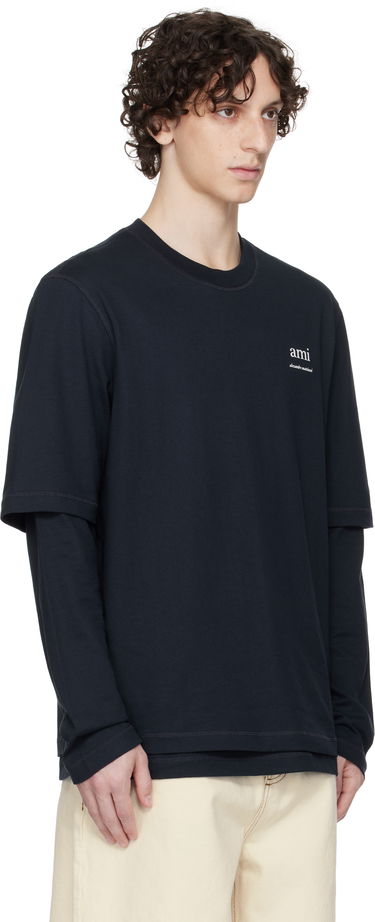 Tričko AMI AMI Double Layered Long Sleeves T-Shirt Zelené | HTS248.JE0119, 4