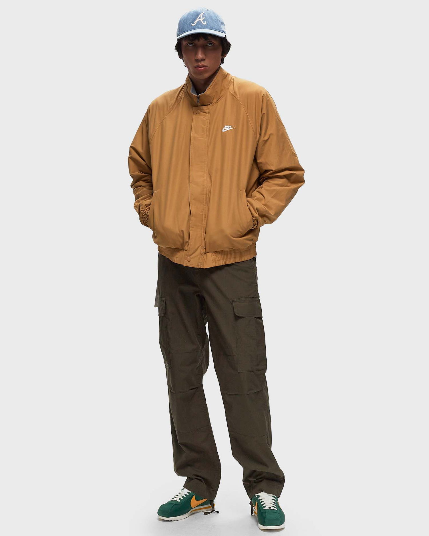 Bunda Nike Club Fleece Futura Jacket men Windbreaker Hnedá | FZ0656-224, 1
