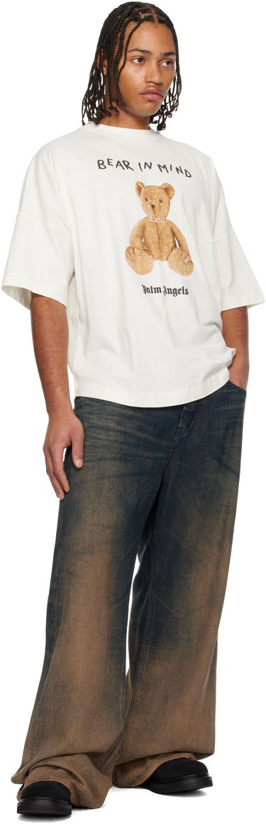 Tričko Palm Angels 'Bear In Mind' Oversized T-shirt Biela | PMAA10BF25JER0040360, 3