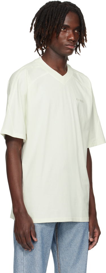 Tričko VETEMENTS Cut-Up V-Neck T-shirt Biela | UH76TR260I, 1