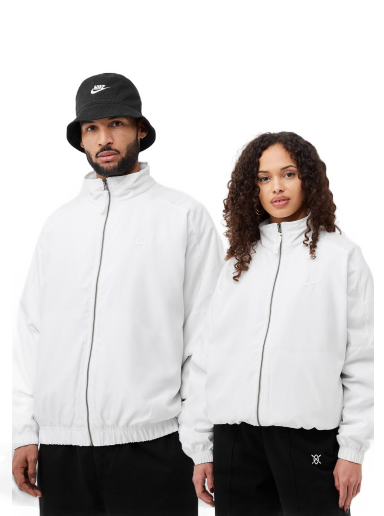 Bomber bunda Nike Solo Swoosh Satin Bomber Jacket Biela | DN1266-121
