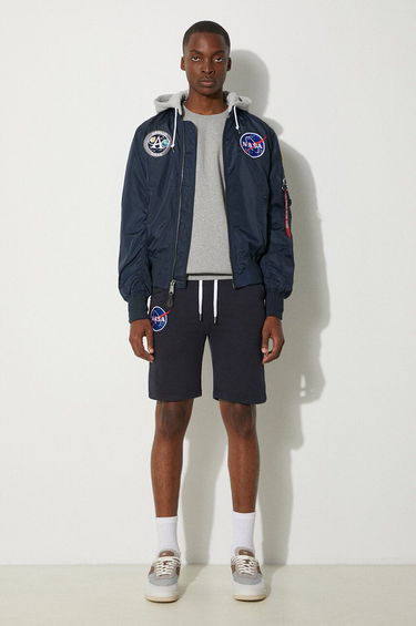 Šortky Alpha Industries Sweatshorts With Logo Modrá | 116362.07, 1