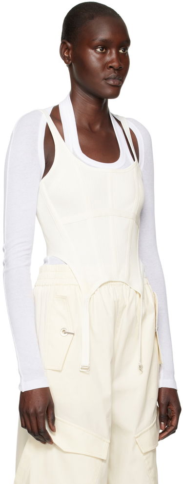 Tielko Dion Lee Combat Corset Tank Top Béžová | C3095R23, 4