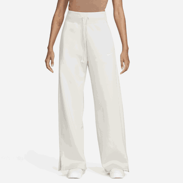 Tepláky Nike Sportswear Phoenix Fleece High-Waisted Wide Leg Tracksuit Bottoms Biela | DQ5615-104, 0