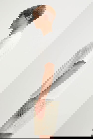 Tričko Maison Margiela Cotton T-Shirt with MM6 Maison Margiela Numerical Label Print Biela | SH0GC0057.S24312.101, 1