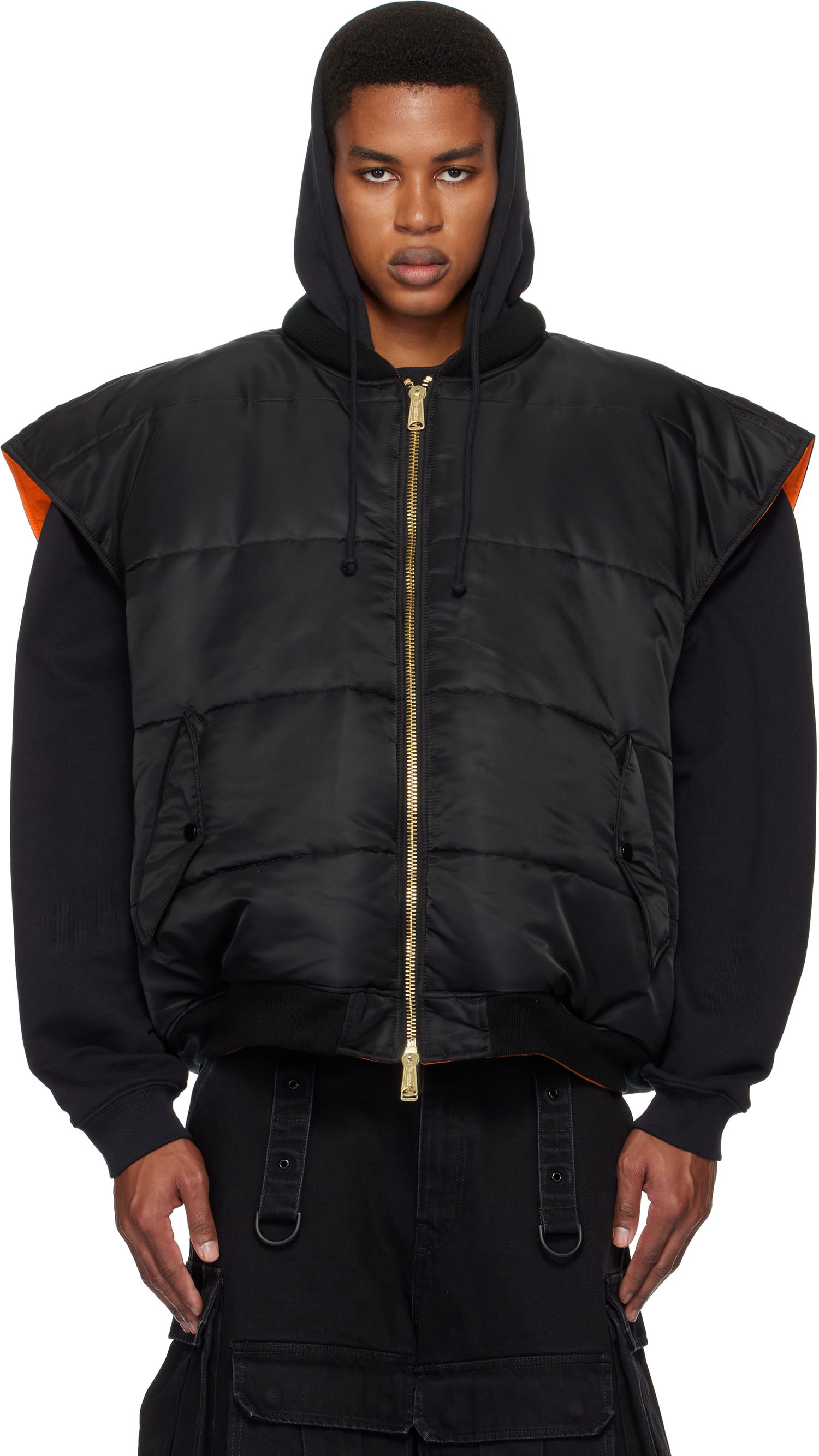 Bomber bunda VETEMENTS Reversible Bomber Vest Čierna | UA66JA330B, 0