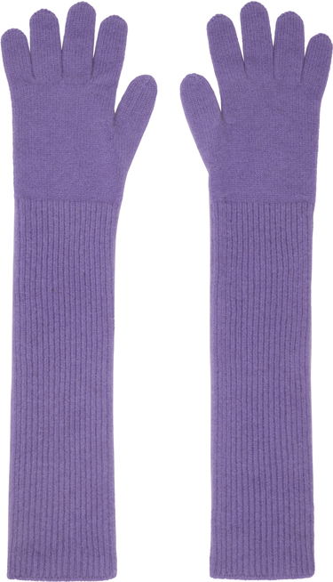 Rukavice AURALEE Cashmere Knit Long Gloves Fialová | A24AG10BC, 0