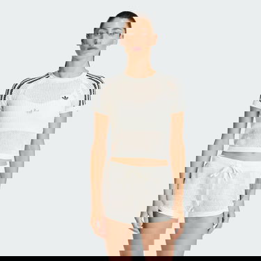 Crop Top adidas Performance Knitted Crochet Cali Cropped T-Shirt Biela | KE0200, 0