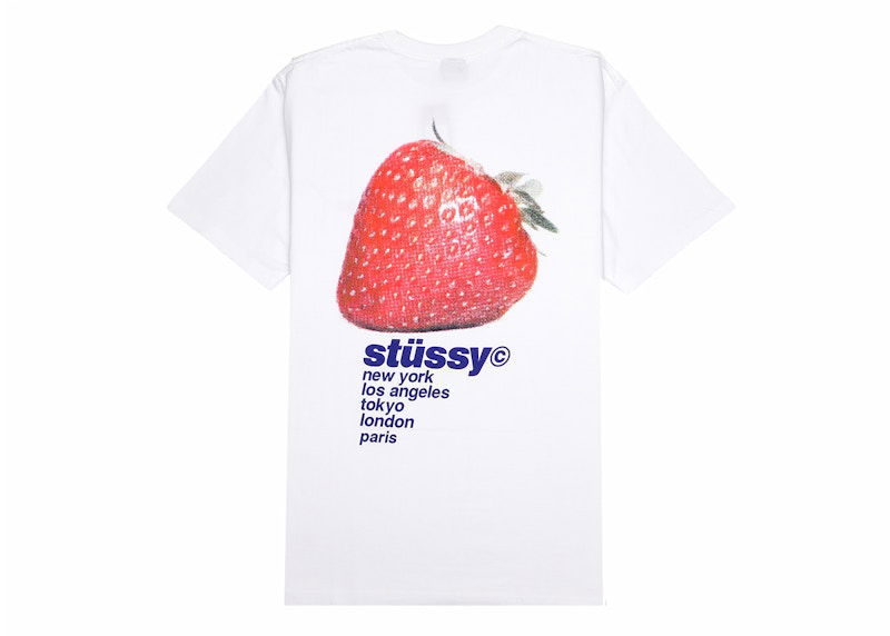Tričko Stüssy Strawberry Graphic Print T-Shirt Biela | 1904769-WHT, 0