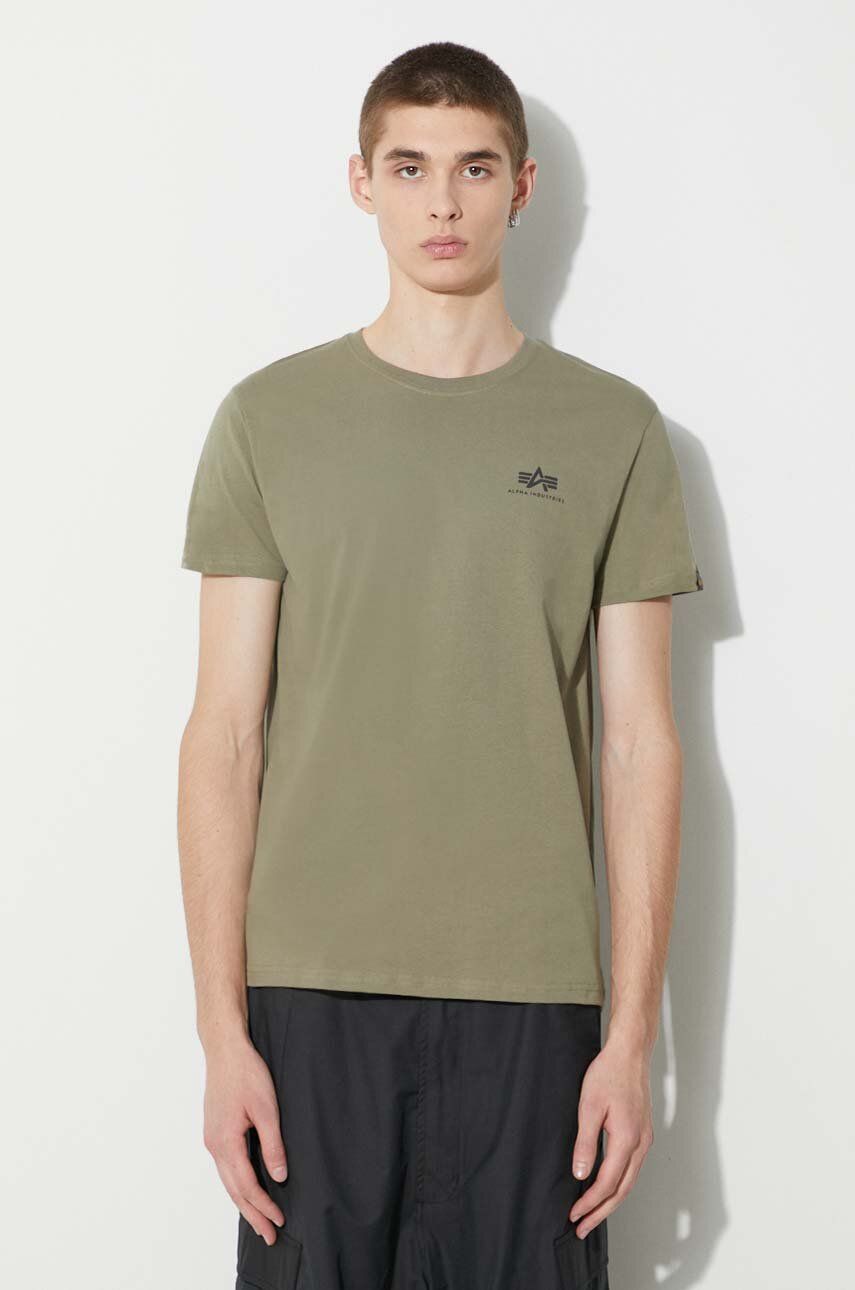 Tričko Alpha Industries Basic Small Logo T-Shirt Zelené | 188505.11, 0