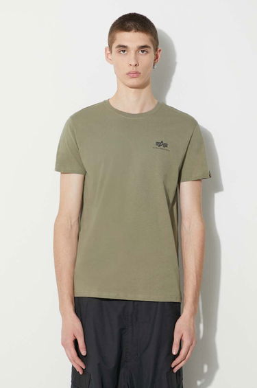 Tričko Alpha Industries Basic Small Logo T-Shirt Zelené | 188505.11, 0